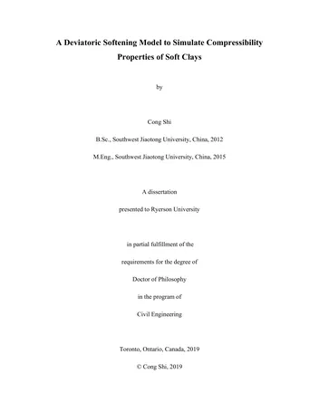 Más sobre Un Modelo de Ablandamiento Deformatorio para Simular las Propiedades de Compresibilidad de Arcillas Blandas.
