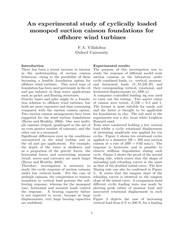 Más sobre Estudio Experimental de Cimentaciones de Cajones de Succión Monopod Cargados Cíclicamente para Energía Eólica Marina