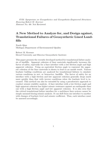 Más sobre Un Nuevo Método para Analizar y Diseñar Contra Fallos Traslacionales