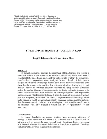 Más sobre Estrés y Asentamiento de Cimientos en Arena