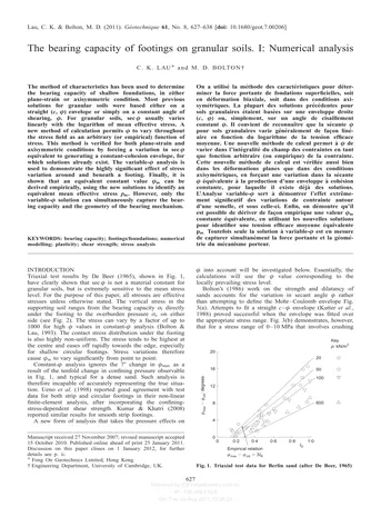 Más sobre La Capacidad Portante de Cimientos en Suelos Granulares: Análisis Numérico
