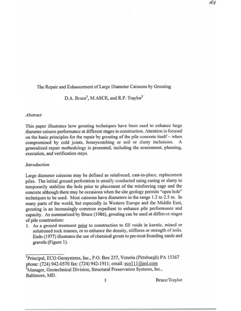 Más sobre Z154: La Reparación y Mejora de Cajones de Gran Diámetro